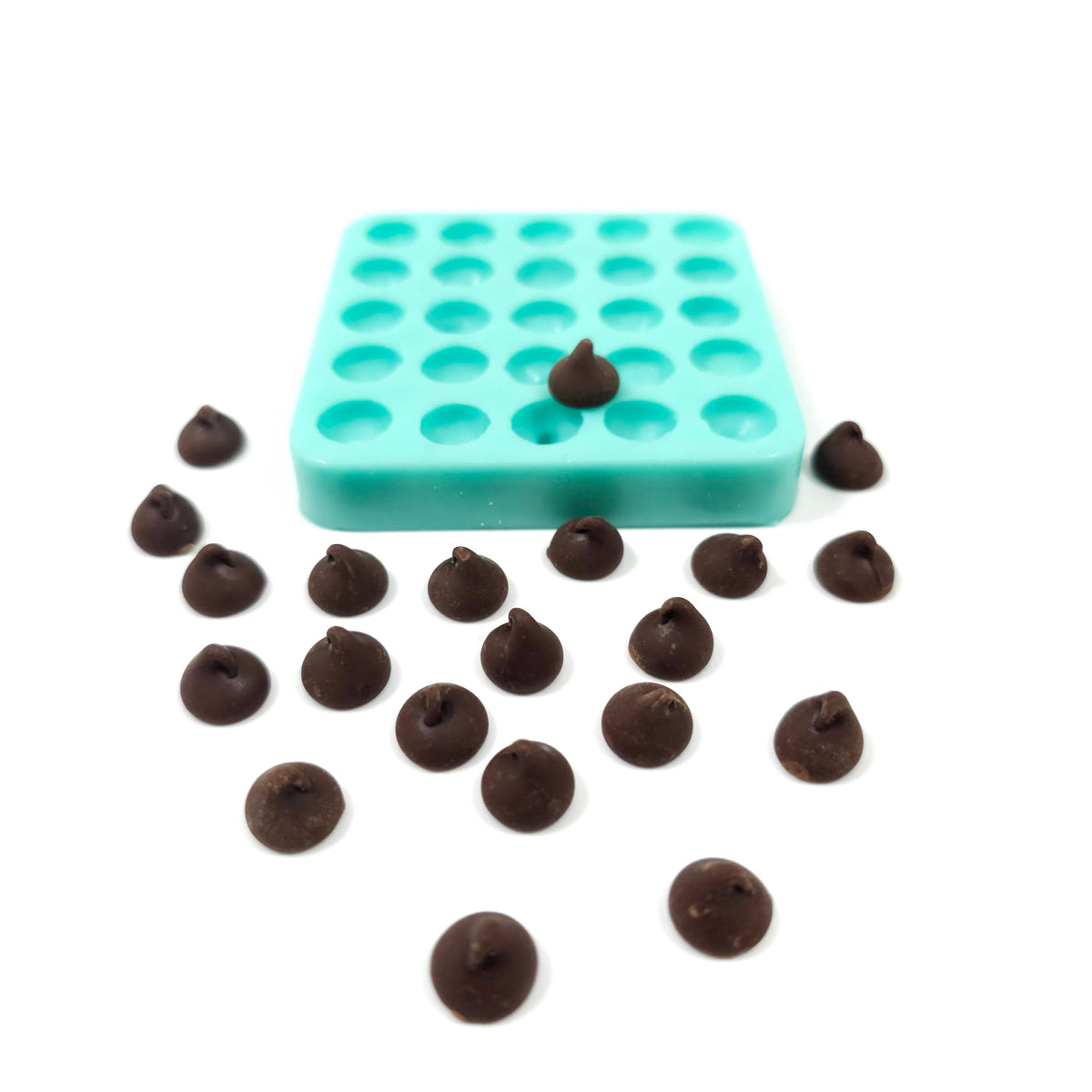 Chocolate chips 25 cavities Wax mold Resin mold Soap mold Realistic Flexible mold chocolate chip 42 cavities mold mini morsels