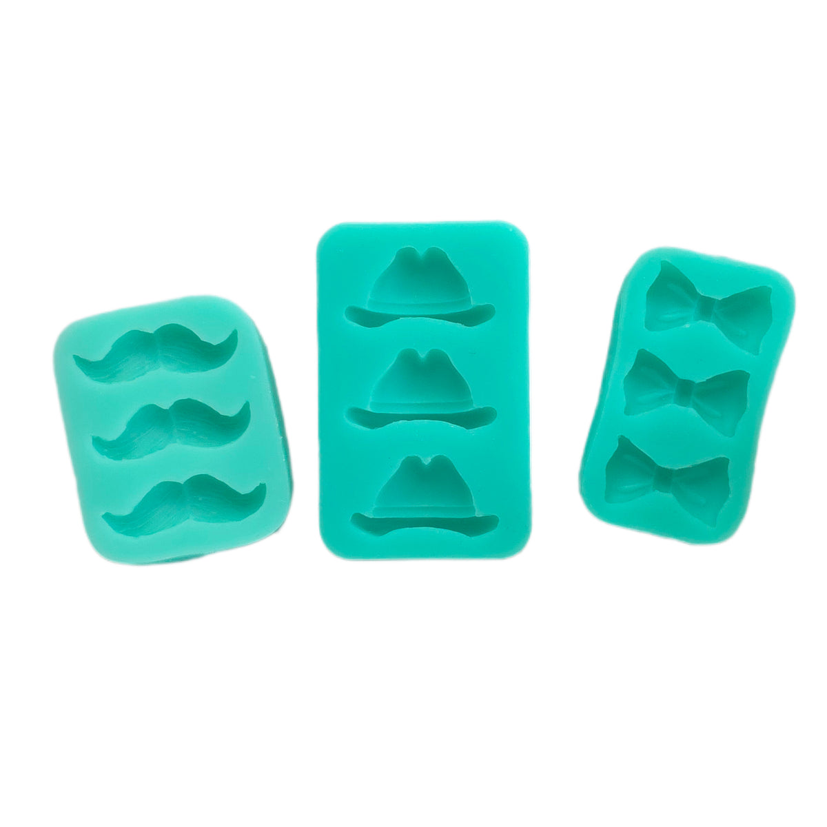 Father’s Day Fondant & Cake Pop Decorating Molds – Perfect for Husband Cupcakes, Chocolates, and DIY Treats Set of 3 Men-Inspired Silicone Molds, Mustache, Bowtie & Hat