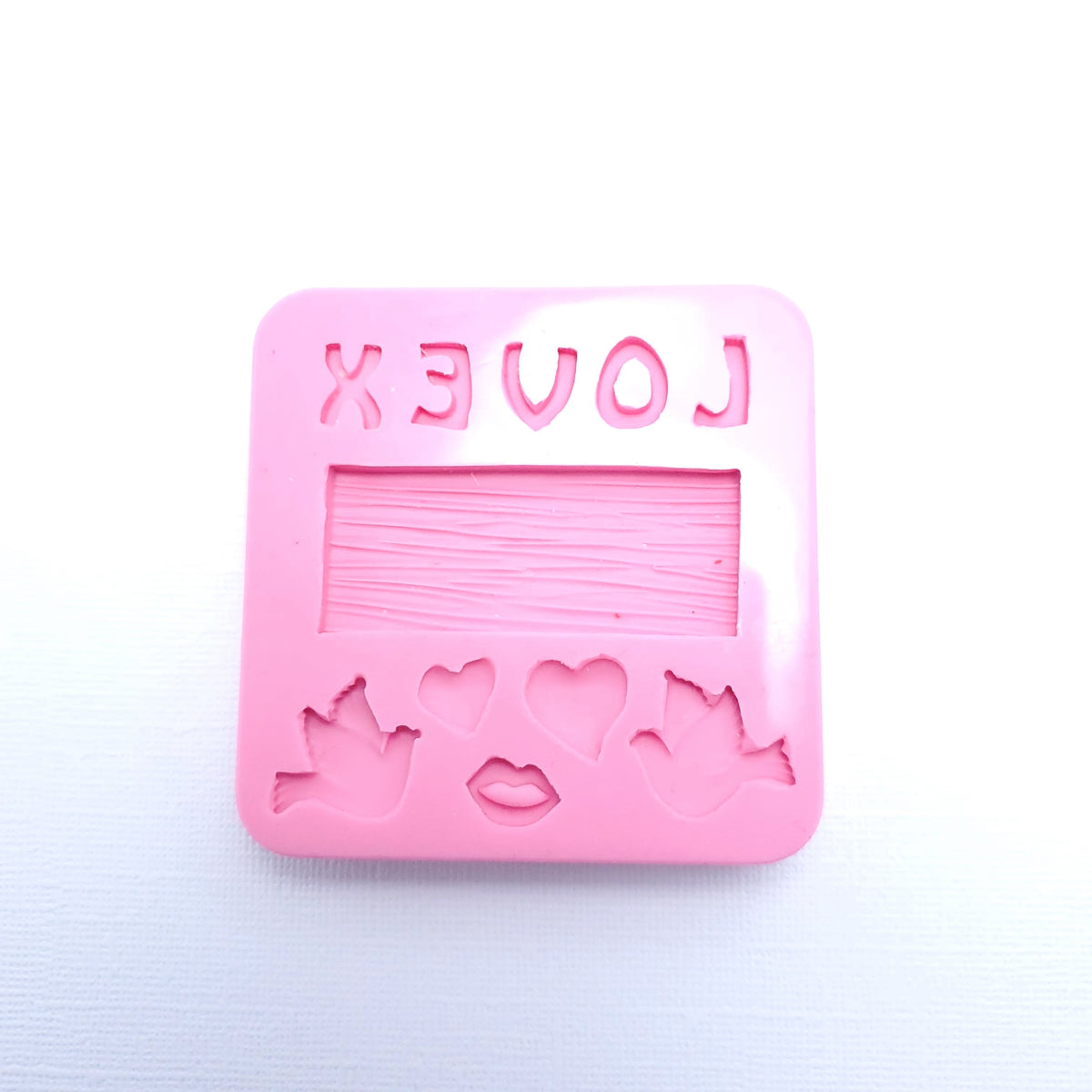 Love XOXO Doves Silicone Mold for Fondant Resin Clay Miniatures MS122