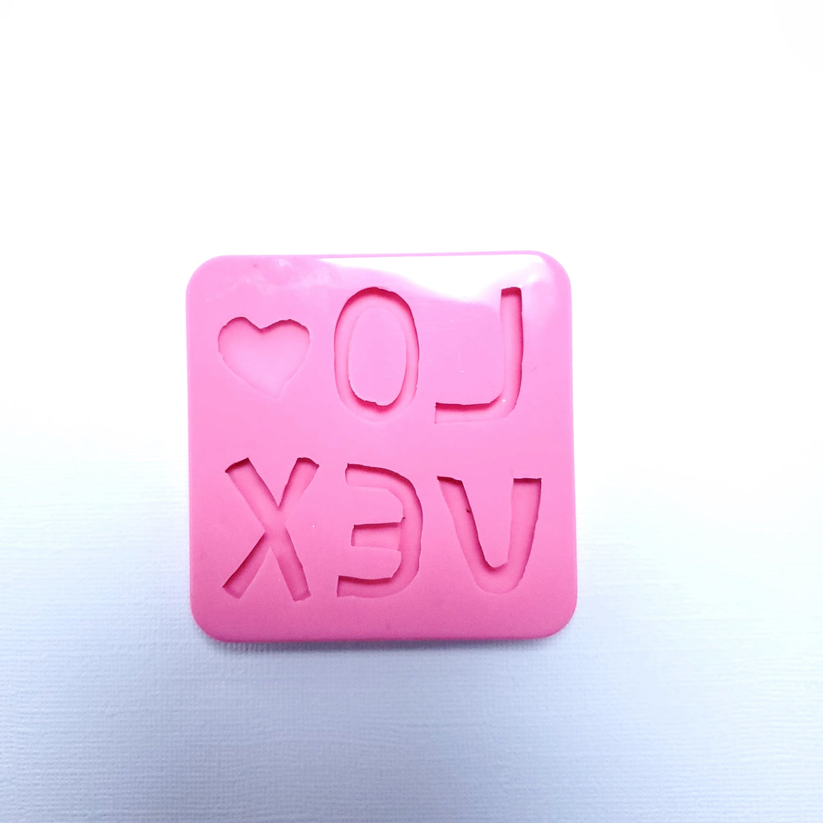 LOVE XOXO Silicone Mold for Fondant, Resin, Clay, Miniatures & Jewelry