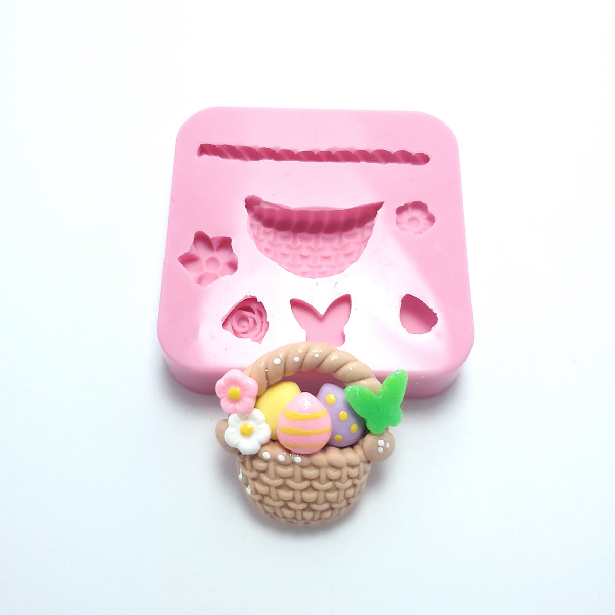Easter Basket Multi-Project Silicone Mold for Miniatures, Fondant, Resin Crafts MS222