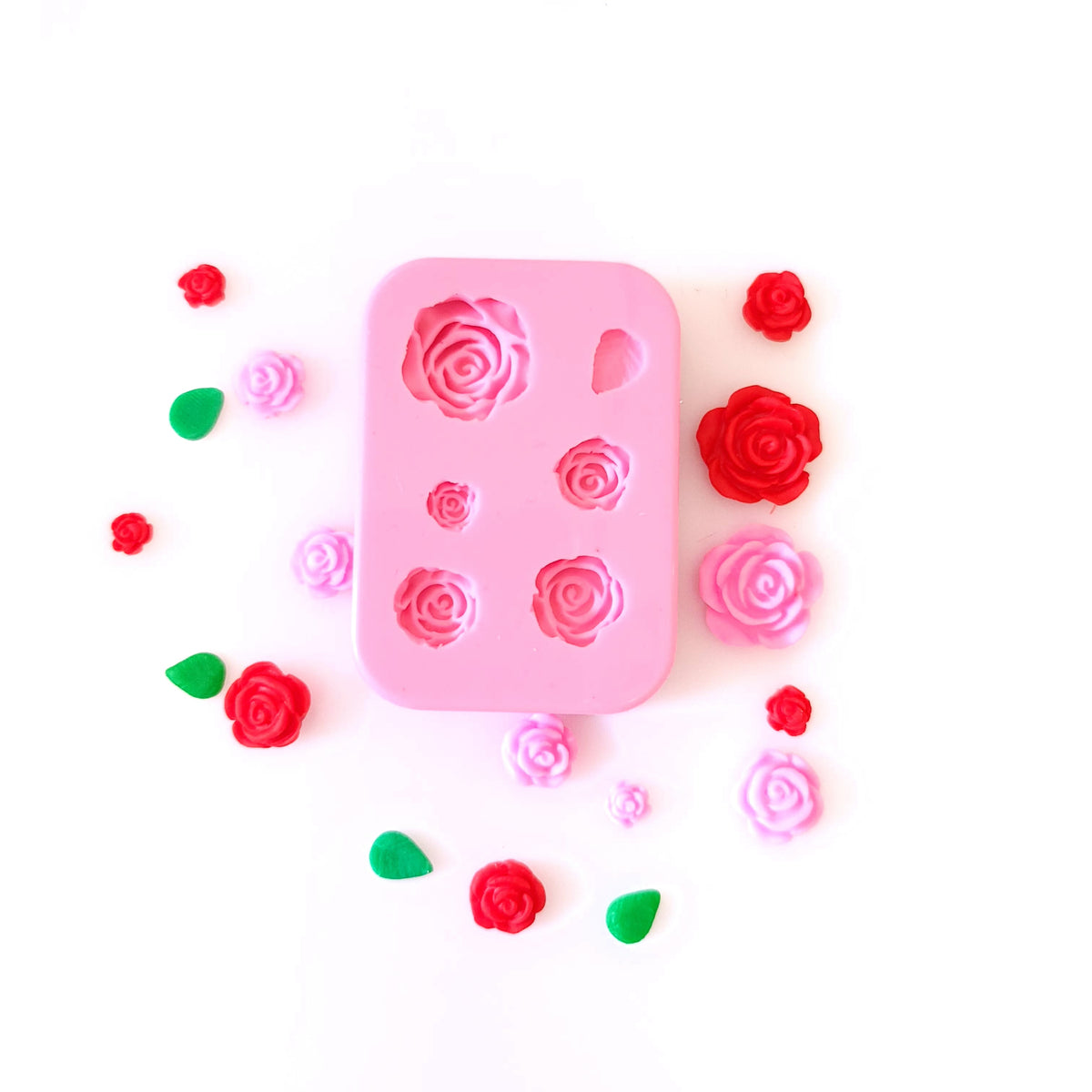 Miniature Roses Silicone Mold for Cake Decor Resin Clay Fondant Crafts MS462