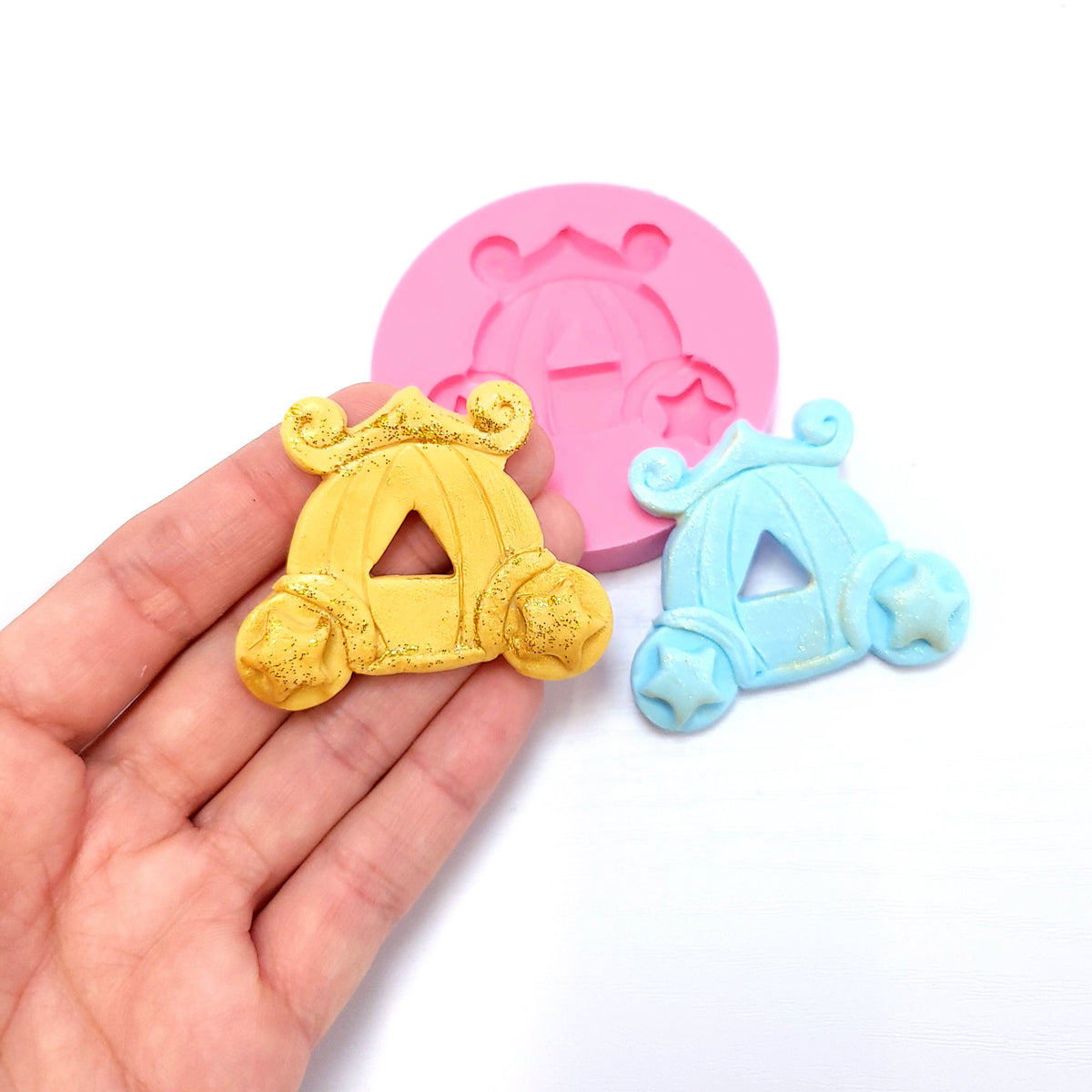 Princess Carriage Silicone Mold for Cake Decorating Resin Clay Fondant Crafts MS622