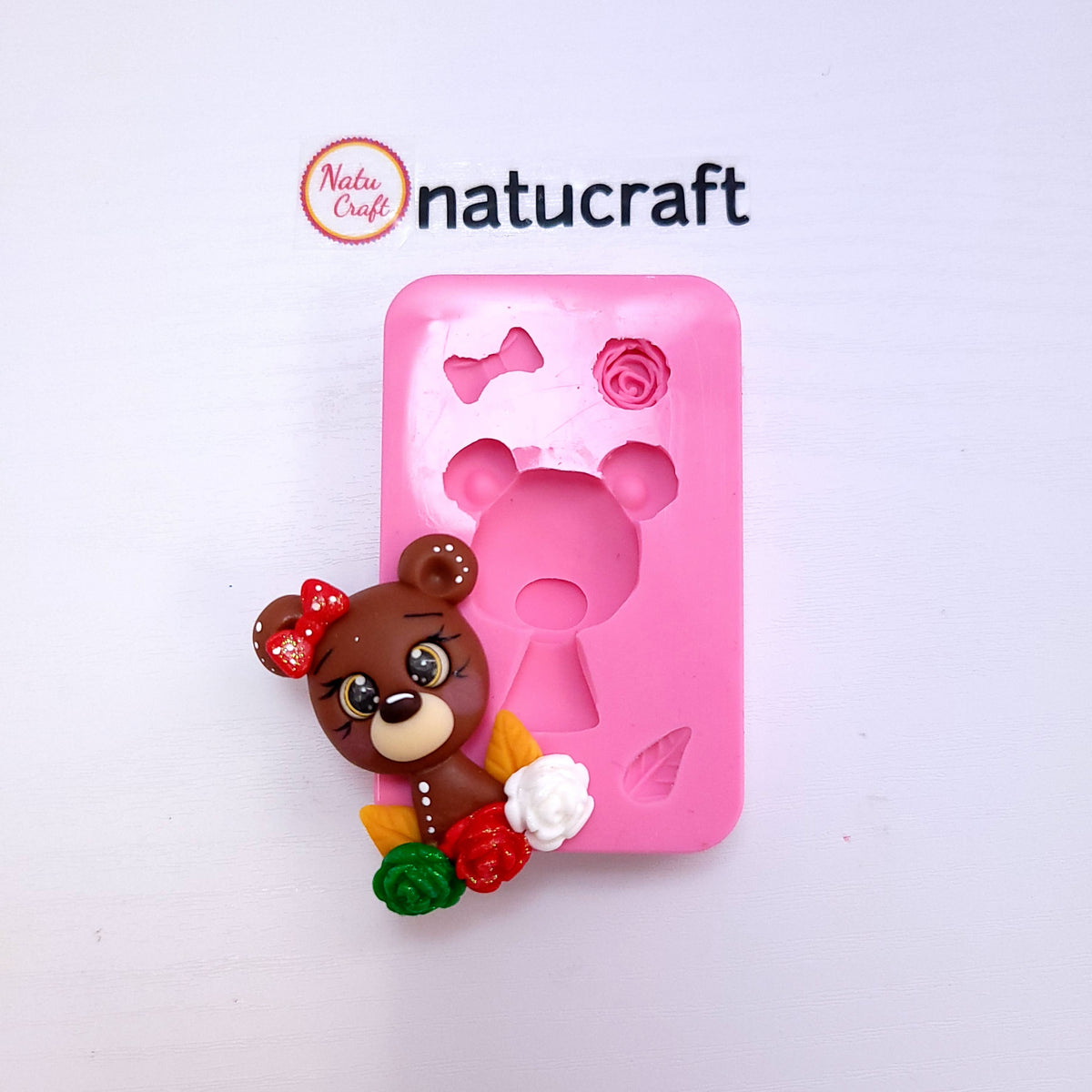 Cute Bear Multi-Project Silicone Mold for Crafts, Fondant, Resin, Clay MS706