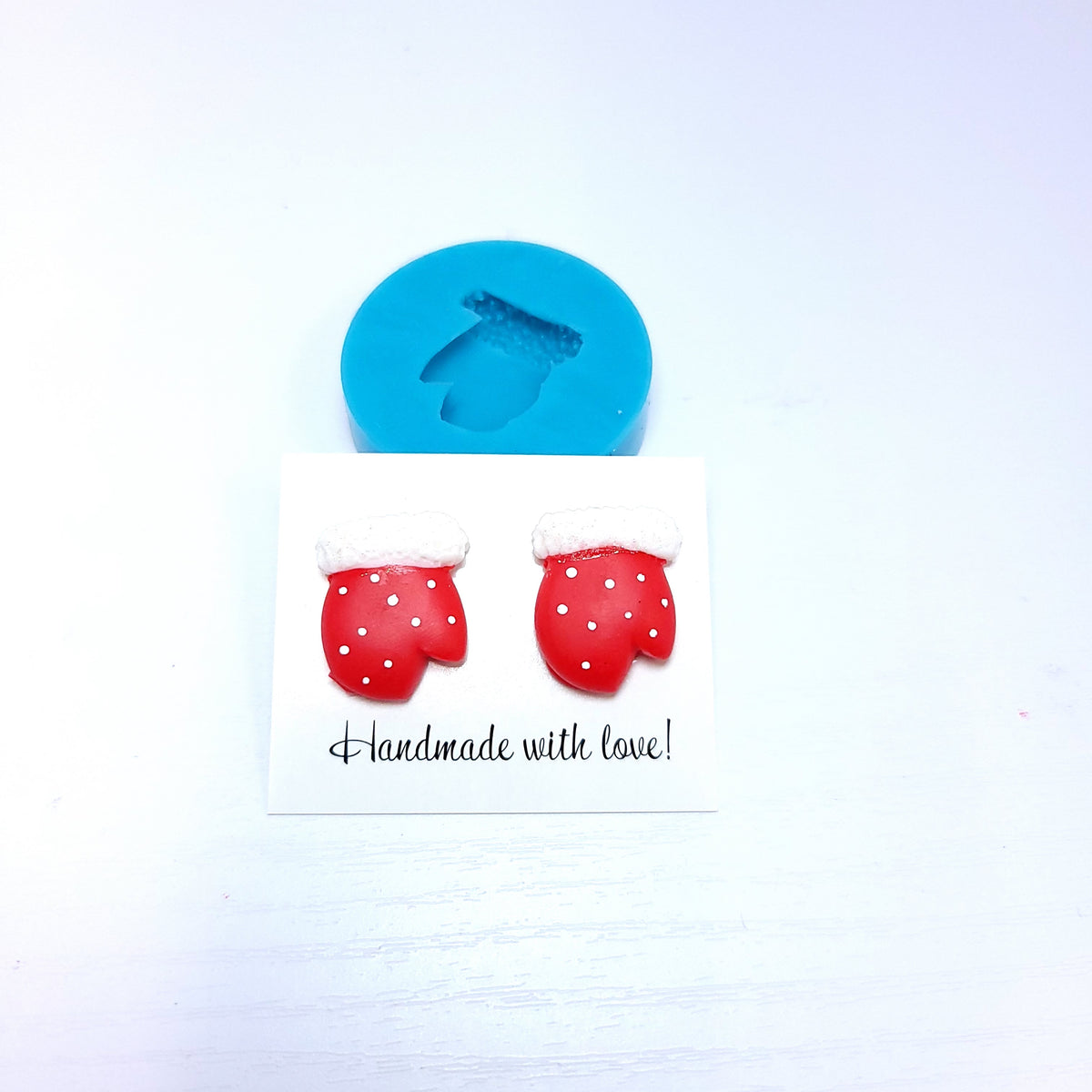Christmas Mittens Charms Earrings Miniatures Silicone Mold for Fondant Resin Clay MS731