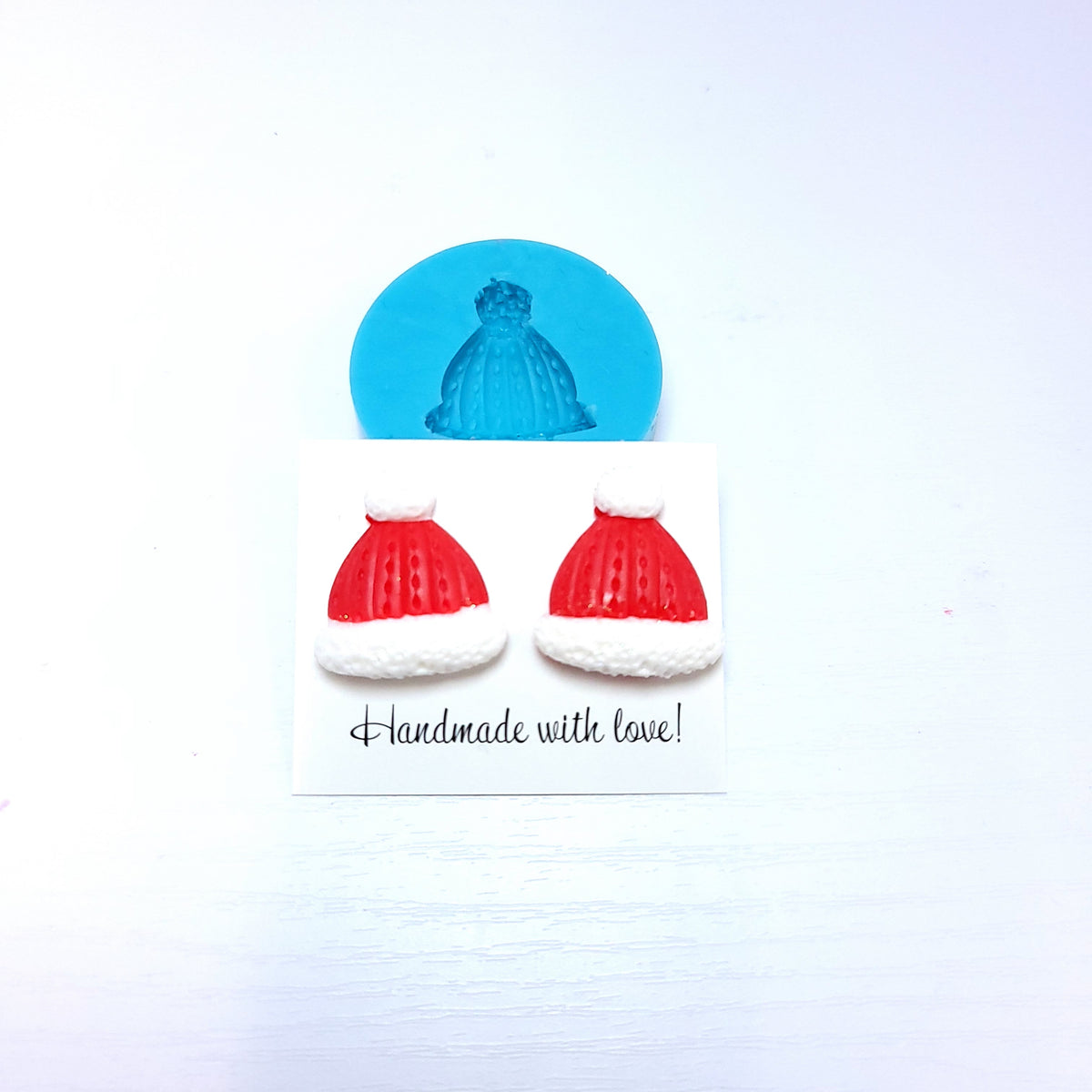 Christmas Knit Hat Earrings Charms Miniatures Silicone Mold for Fondant Resin MS733