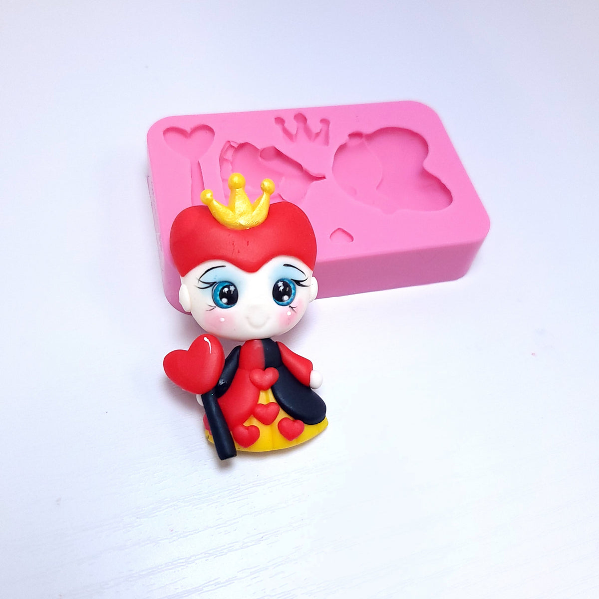 Queen of Hearts Silicone Mold MS716 for Cake Toppers Resin Miniatures
