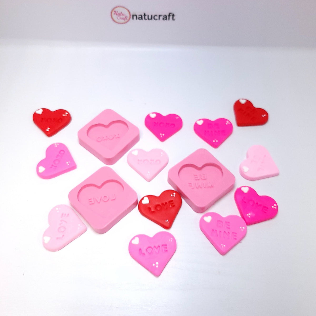 Conversation Hearts XOXO Love Be Mine Multi Project Silicone Mold MS814