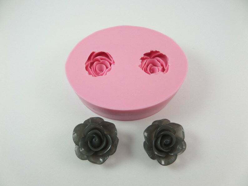 Mini Rose Victorian Jewelry Silicone Mold for Fondant Resin Clay Crafts MS316