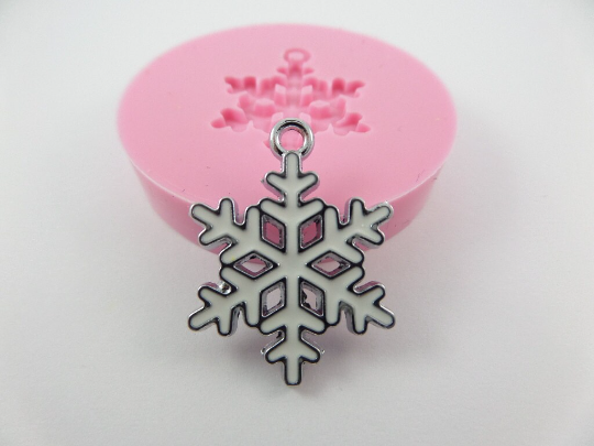 Snowflake Silicone Mold for Resin, Fondant, Clay, Jewelry Making MS309