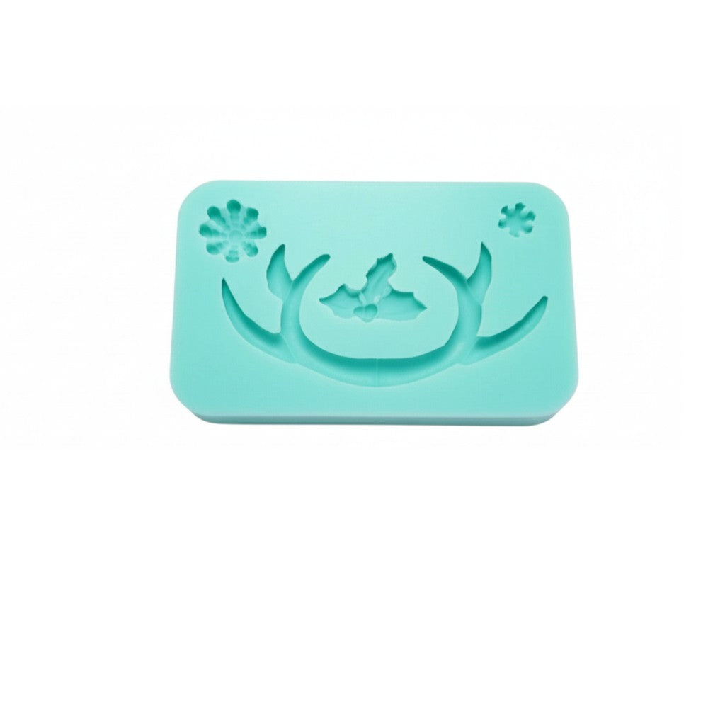 Antlers Floral Headband Multi-Project Silicone Mold for Fondant Resin Clay Crafts