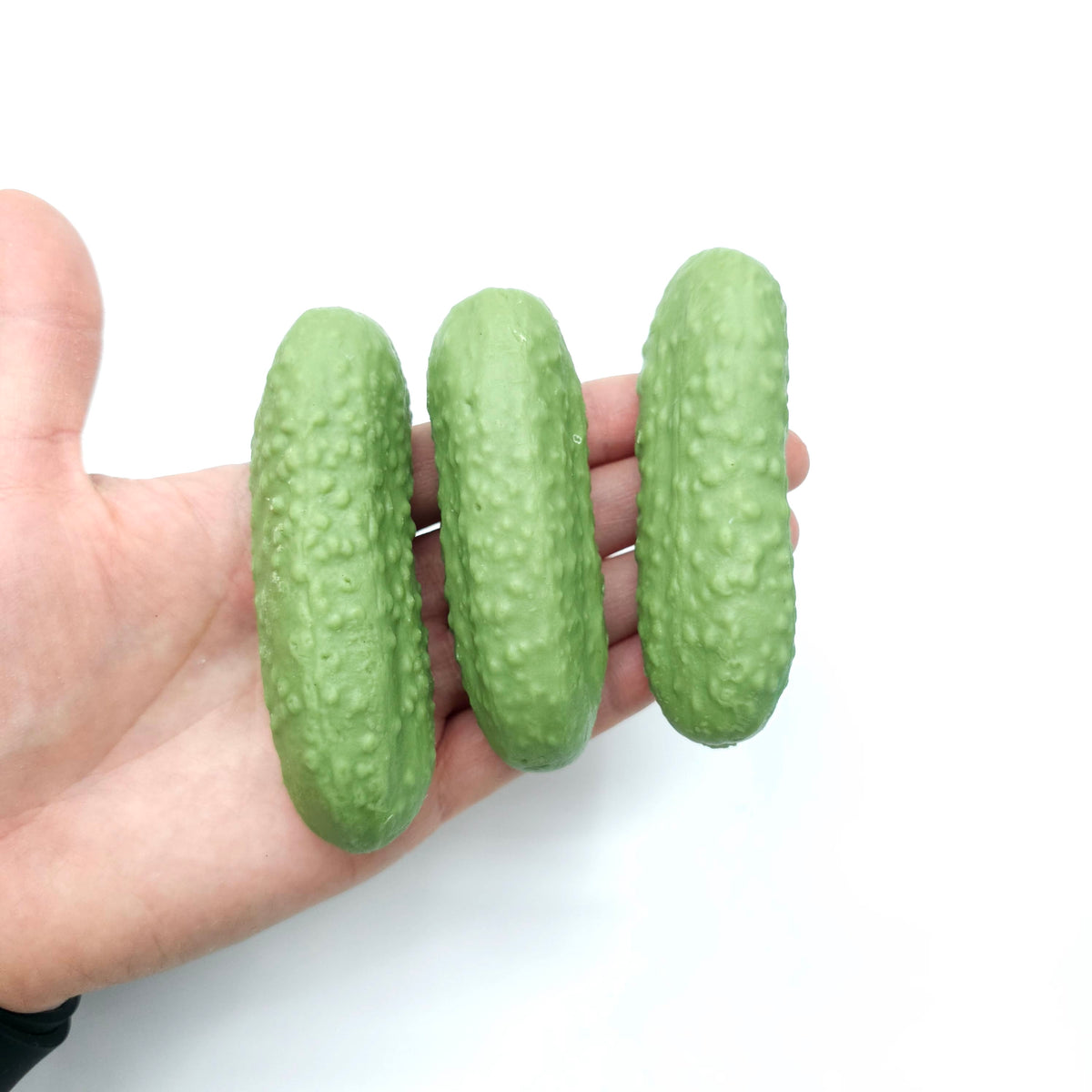 Pickle 3 cavity regular size pickles silicone mold pickle cucumber Silicone Mold Wax mold Resin mold Soap mold Realistic Flexible mold NT055