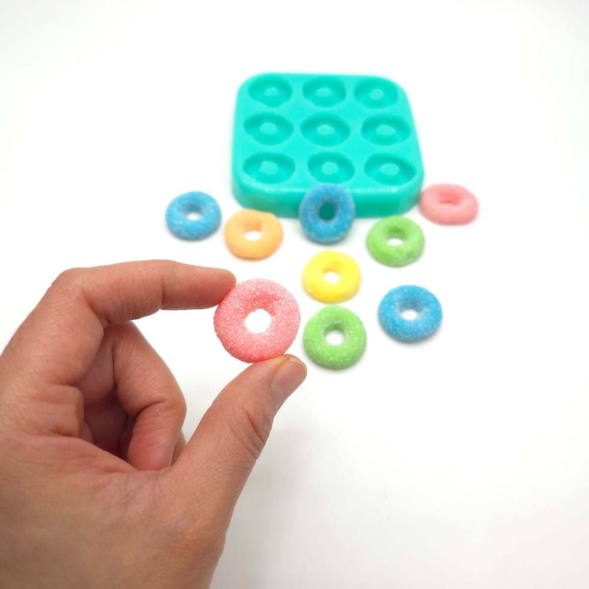 Sugar gummy rings silicone mold Ideal for chocolate decorations, fondant mold, wax melts, polymer clay, pet treats Silicone mold NT061