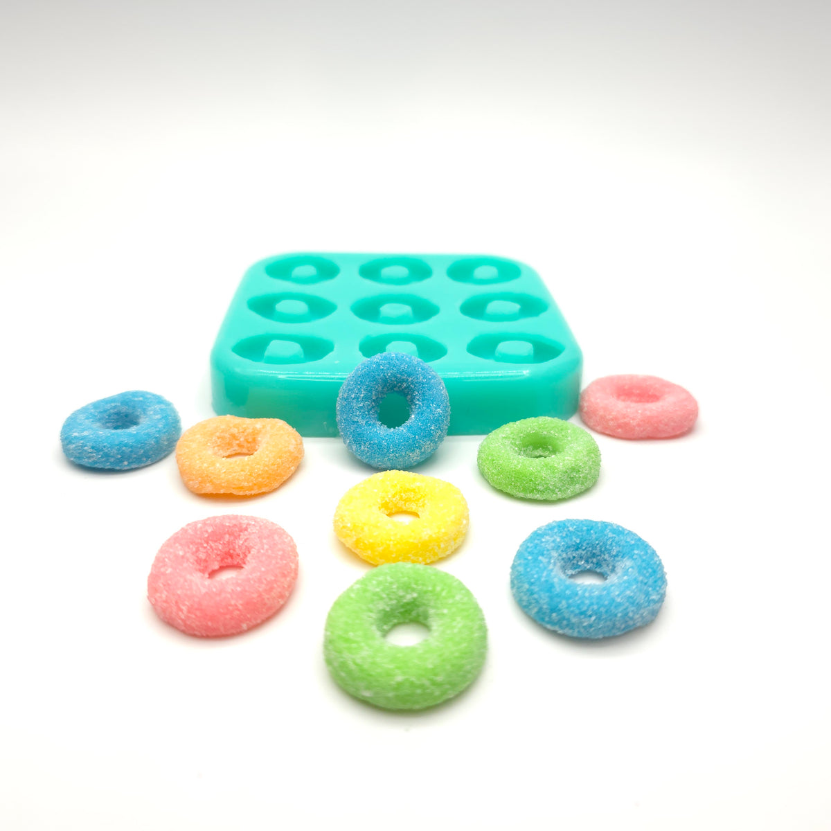 Sugar gummy rings silicone mold Ideal for chocolate decorations, fondant mold, wax melts, polymer clay, pet treats Silicone mold NT061