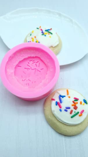 Frosted Sprinkles Sugar Cookie Silicone Mold - Create Sweet Delights for Soap, Candles, Wax, and Resin NC104