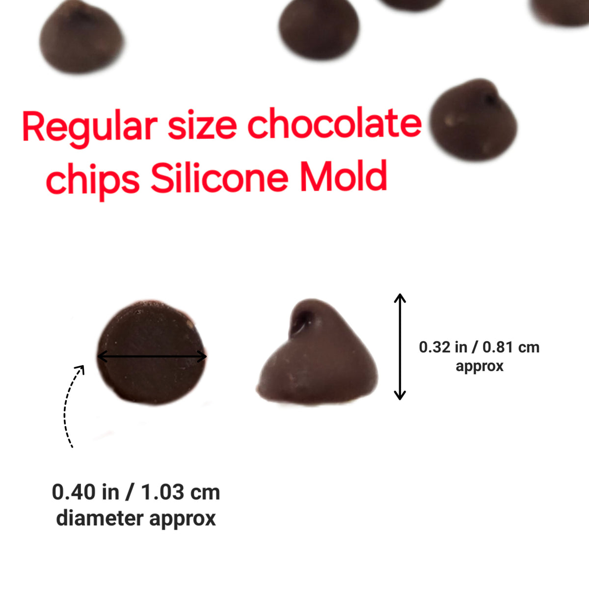 Chocolate drops mold mini Chocolate chip mold Candle Silicone Mold Soap Mold for Resin Wax melts mold Wax melts
