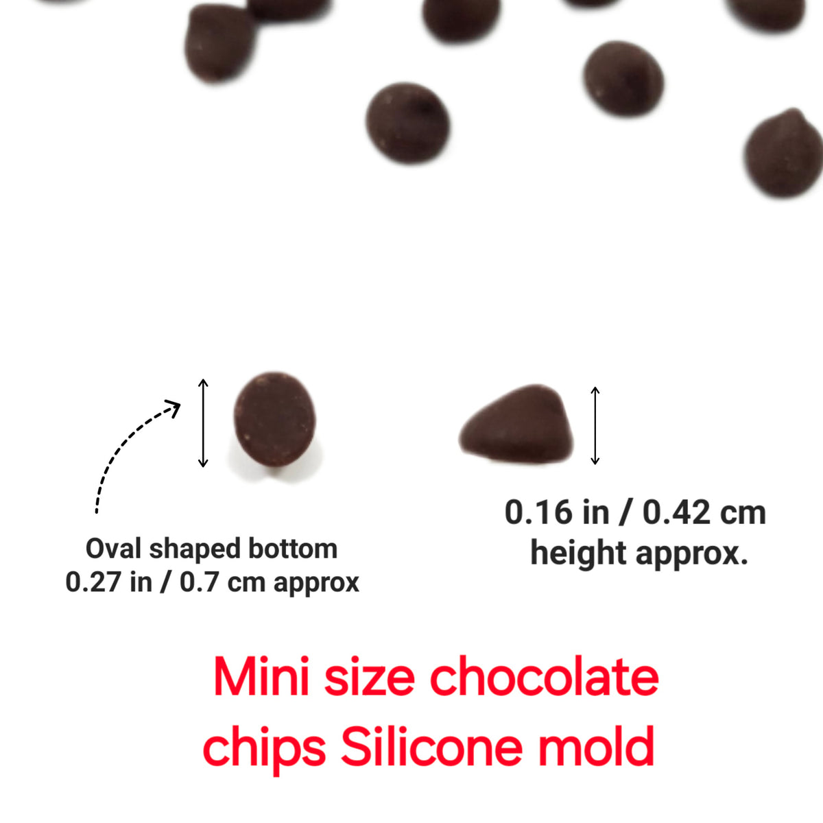 Chocolate drops mold mini Chocolate chip mold Candle Silicone Mold Soap Mold for Resin Wax melts mold Wax melts