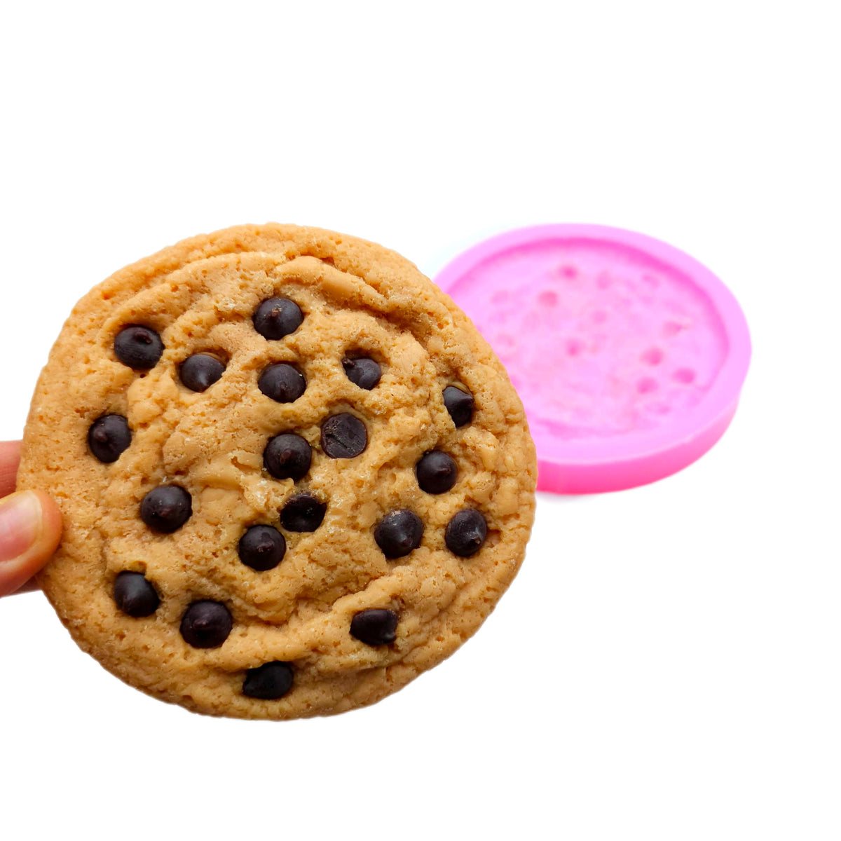 Chocolate chip cookie silicone mold, realistic cookie snap bar wax melt mold, candle dessert mold, soap making mold NS033