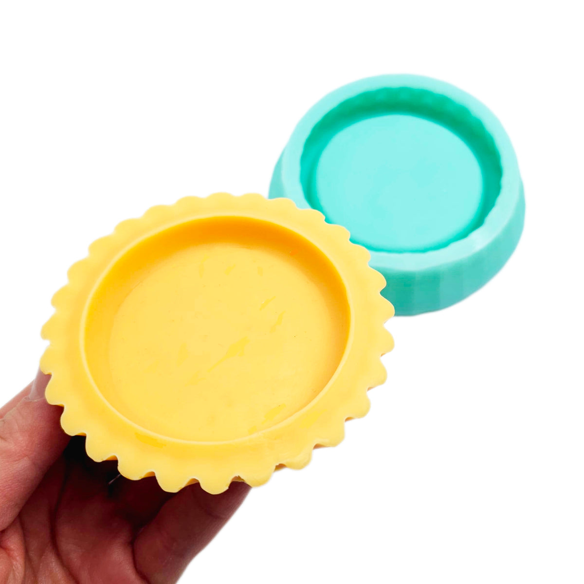 Tart crusts wax silicone mold candle dessert mold Resin mold Soap mold Tart mold Set of 2 Mini pie crust realistic candle wax melts