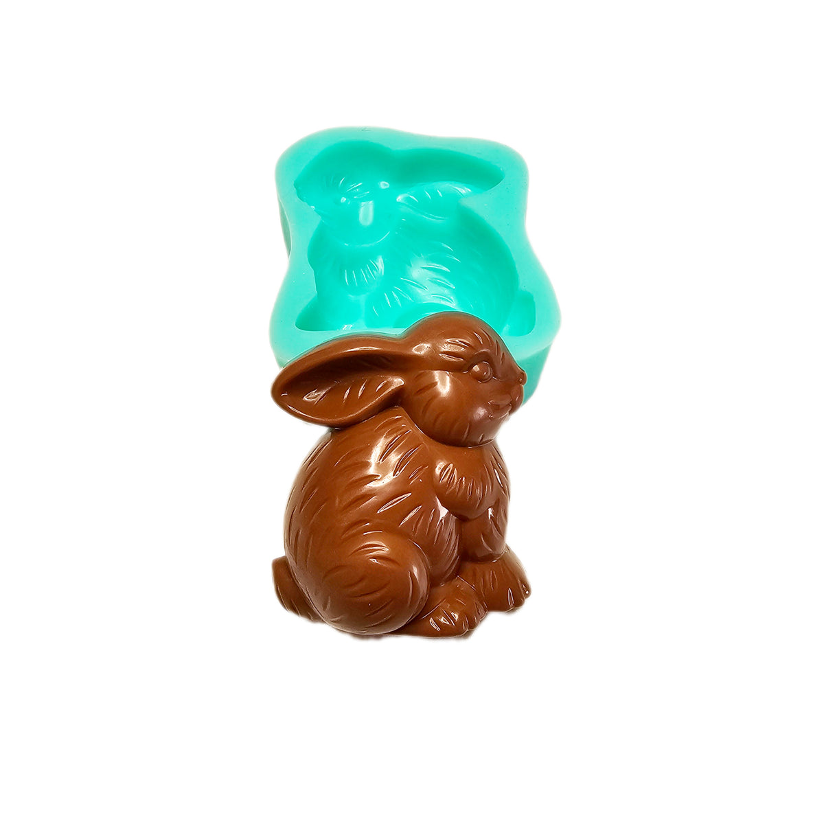 Chocolate bunny silicone mold, Easter bunny silicone, soap bunny mold NS020