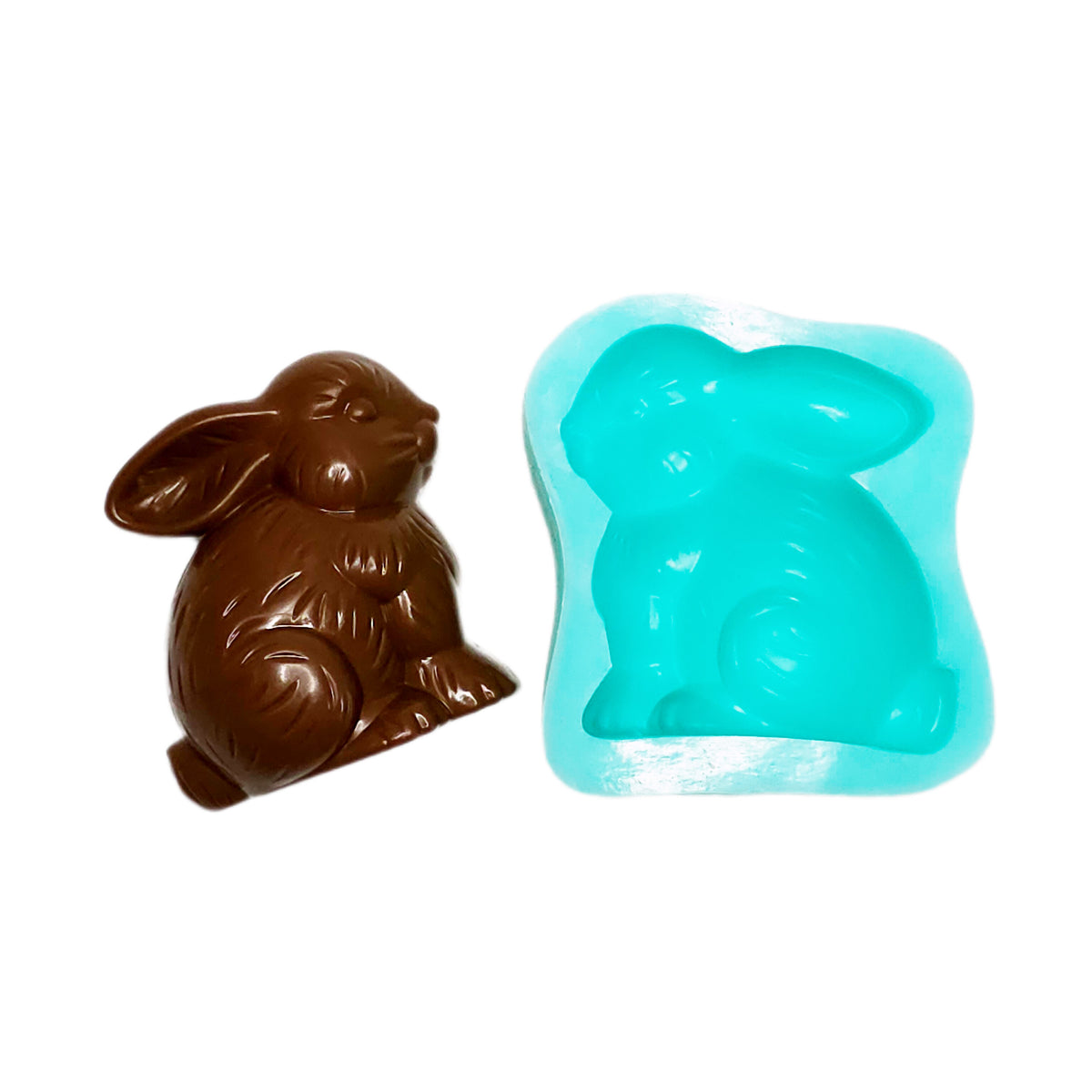 Chocolate bunny silicone mold, Easter bunny silicone, soap bunny mold NS020