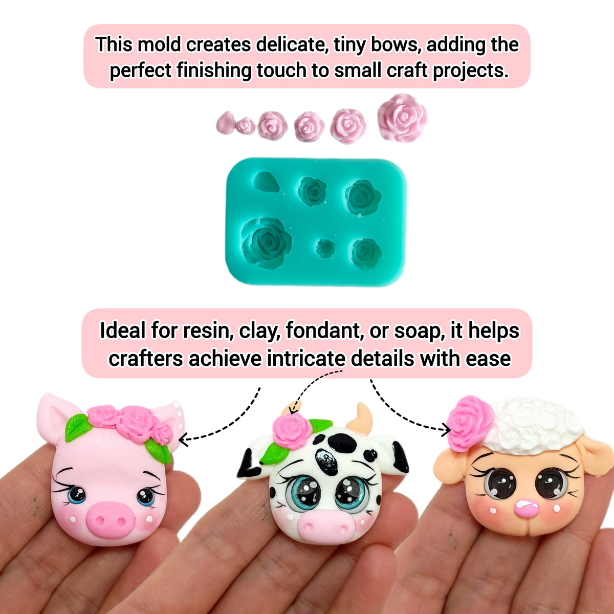 Farm animals silicone mold cow mold tractor mold barn silicone mold sheep mold pig silicone mold MS819