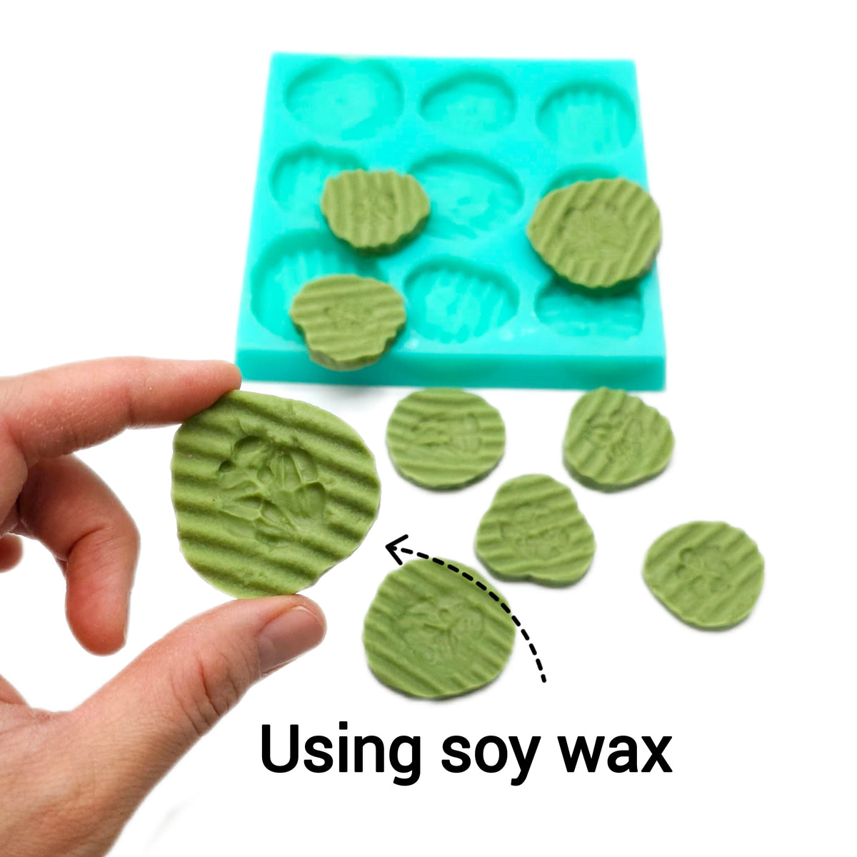 Pickle slices set of 2 silicone mold pickle cucumber slices Silicone Mold Wax mold Resin mold Soap mold Realistic Flexible mold