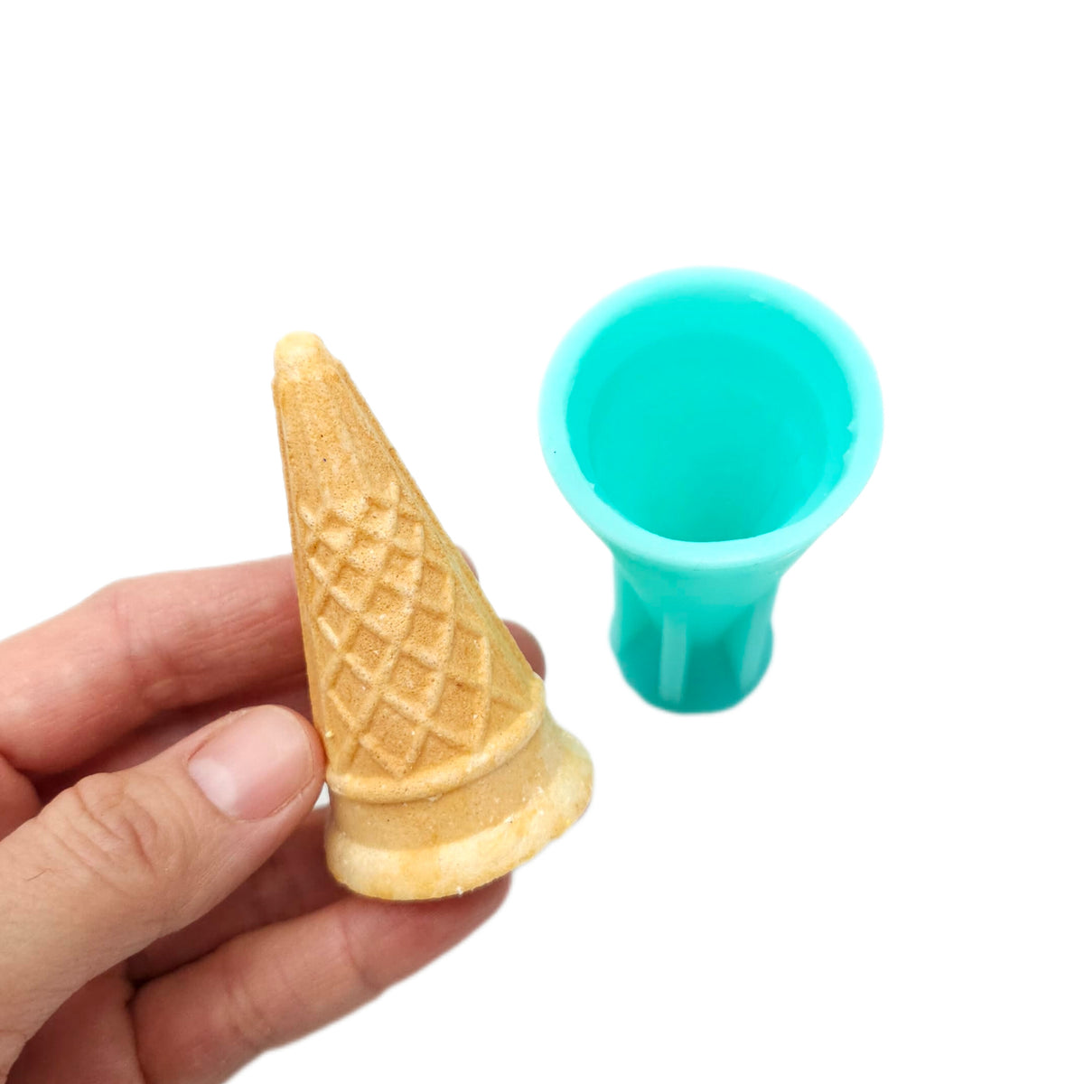 Mini cone silicone mold fake food making mold, candle making mold, resin ice cream cone mold, wax melts mold, pottery mold polymer clay mold chocolate mold