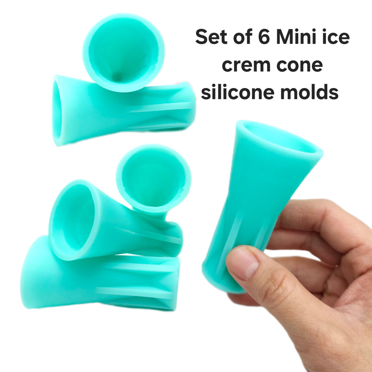 Mini cone silicone mold fake food making mold, candle making mold, resin ice cream cone mold, wax melts mold, pottery mold polymer clay mold chocolate mold