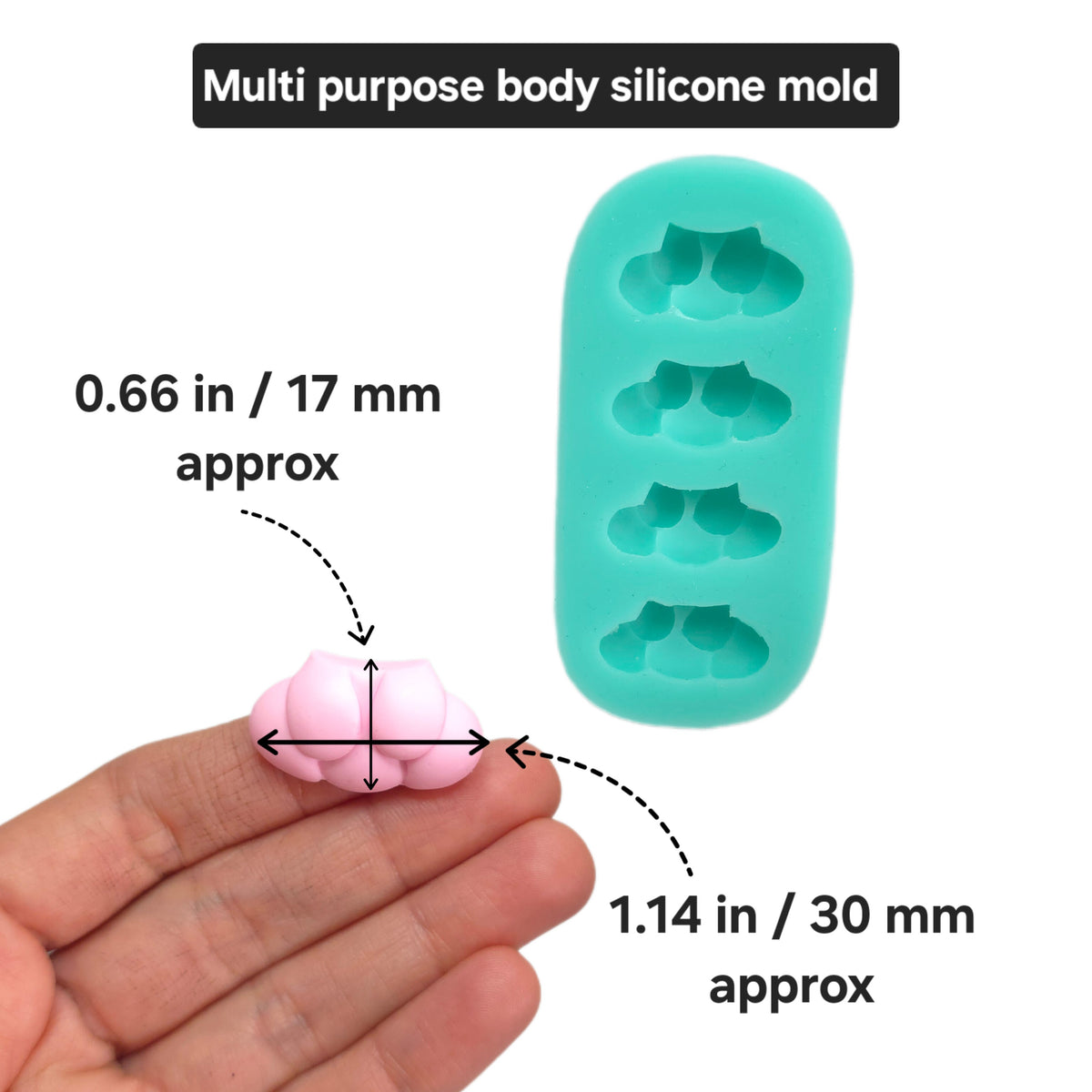 Silicone Mold for Cake Pop Decoration Set of 3, Makes Only Animal Lower Body (Does Not Make Head) Perfect for Chocolate, Fondant, and Candy Cute Bottoms Mold for DIY Cake Pops