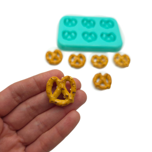 Mini pretzel Silicone mold Versatile Silicone Mold For Edible Crafts, Resin, Clay, Wax, Pet Treats & More candle embeds molds NT060