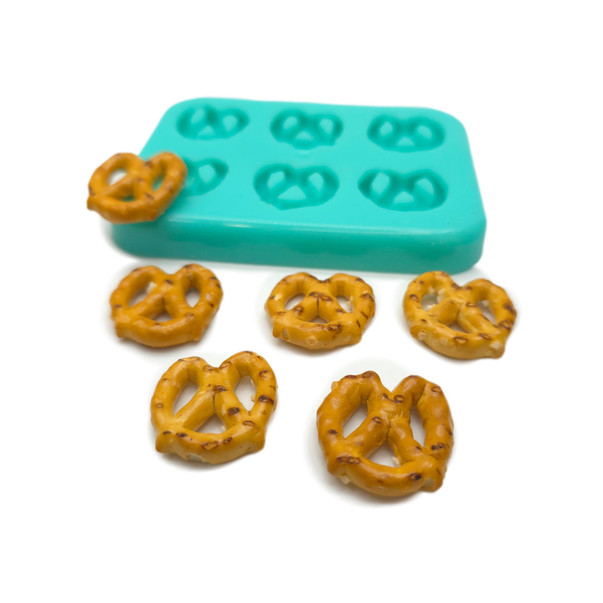 Mini pretzel Silicone mold Versatile Silicone Mold For Edible Crafts, Resin, Clay, Wax, Pet Treats & More candle embeds molds NT060
