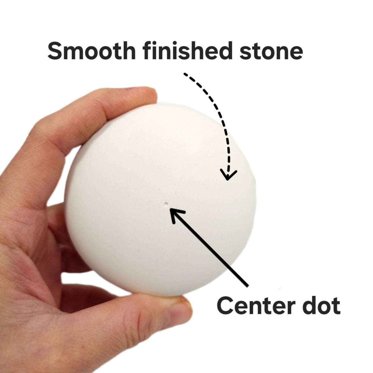 Plaster Painting Stones –  Handmade 4” Smooth White Craft Rocks with Center Dot – Acrylic Paint Art, DIY Kids Crafts, Garden Decor