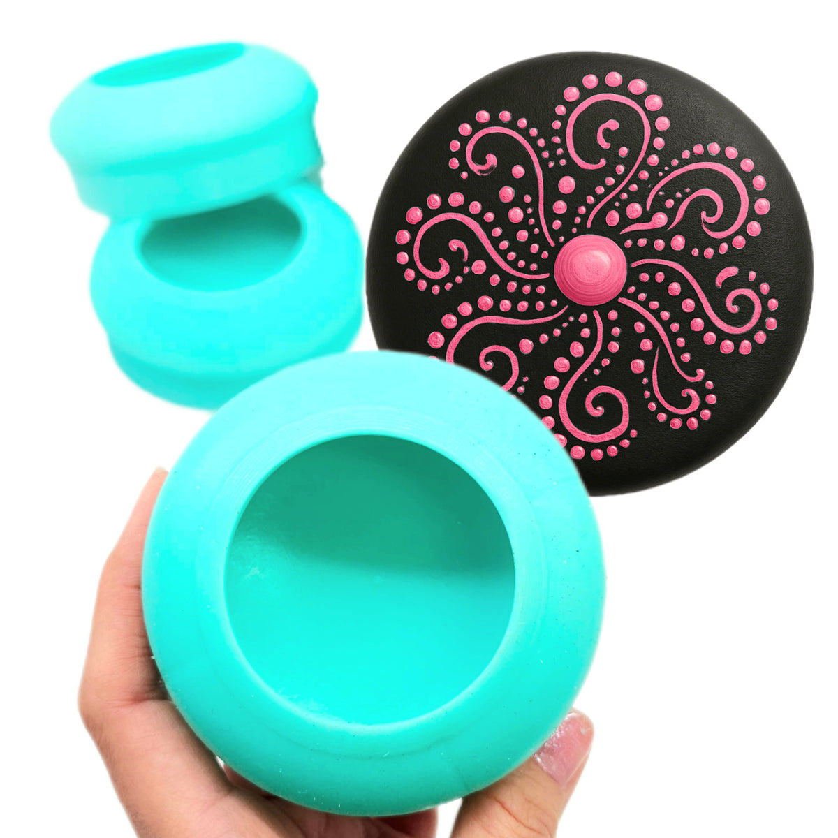 Mandala Stone Silicone Molds, Mandala dotting art molds, stones making molds plaster round stone making