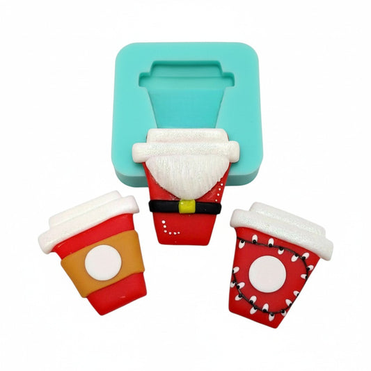 Coffee Cup Heart Multi Project Silicone Mold MS003 for Resin Clay Fondant