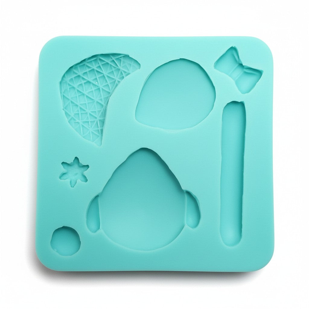 Winter Penguin Silicone Mold for Fondant Resin Clay Miniatures MS112