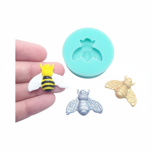 Bee Silicone Mold for Fondant, Resin, Clay, Miniatures, Jewelry and Cake Decorating