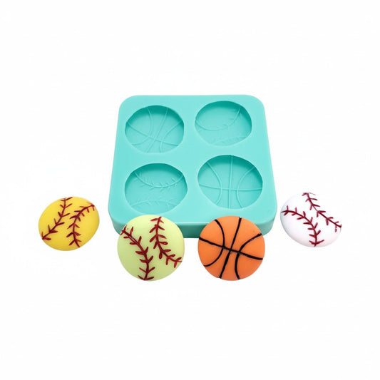 Sport Balls Multi-Project Silicone Mold MS231 for Fondant, Resin, Clay Crafts