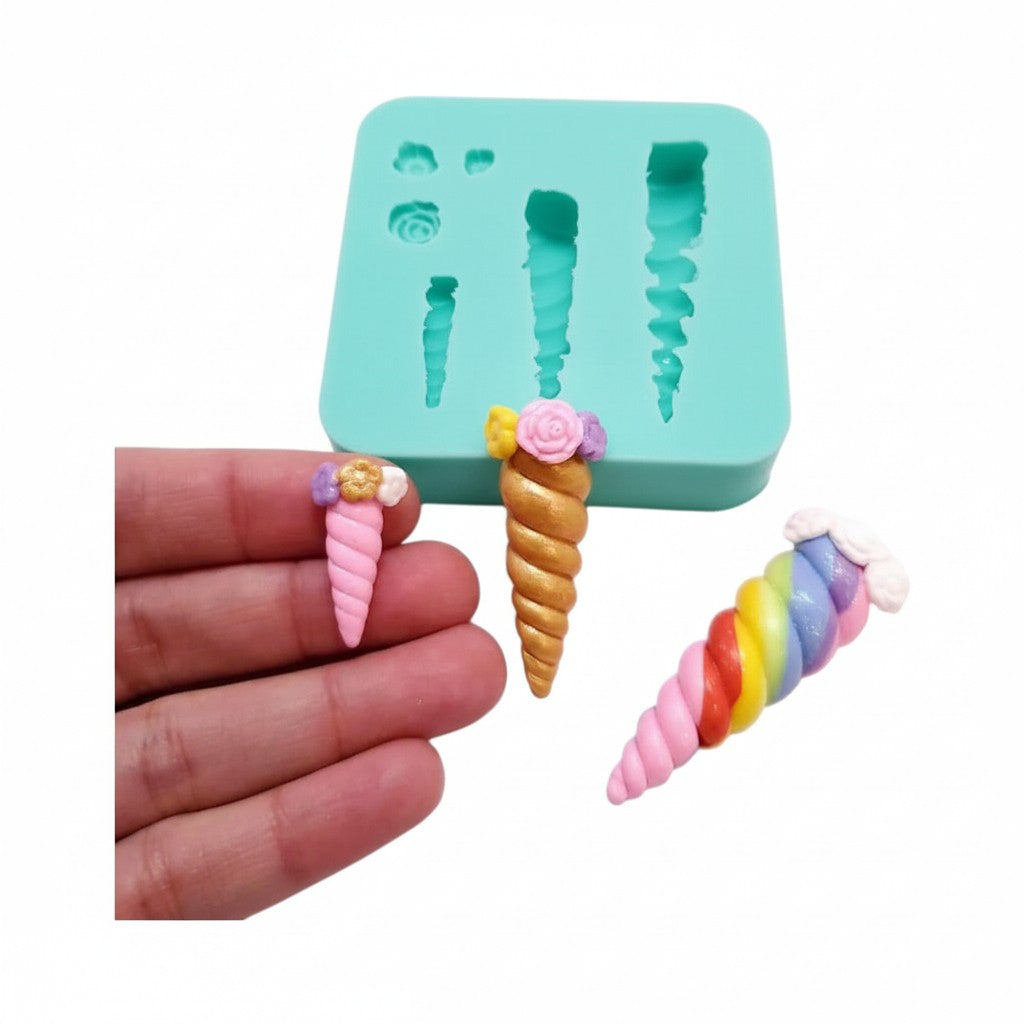 Unicorn Horn Multi-Project Silicone Mold for Crafts Baking Resin MS243