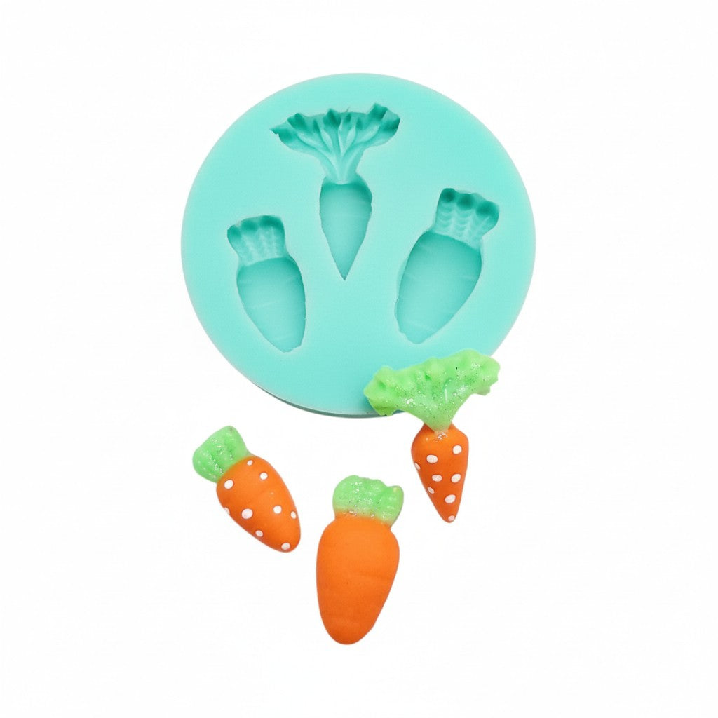 Mini Carrot Silicone Mold for Easter Crafts Fondant Resin Clay Projects