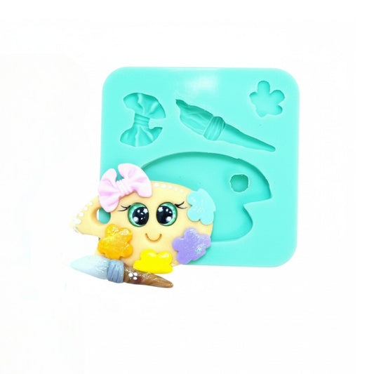 Paint Palette Watercolor Multi-Project Silicone Mold for Crafts MS367