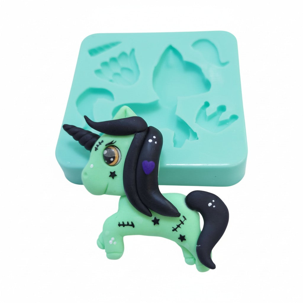Unicorn Pegasus Pony Multi-Project Silicone Mold MS389 for Crafts and Baking