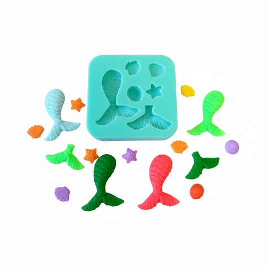 Mini Mermaid Tails Under the Sea Multi Project Silicone Mold MS468