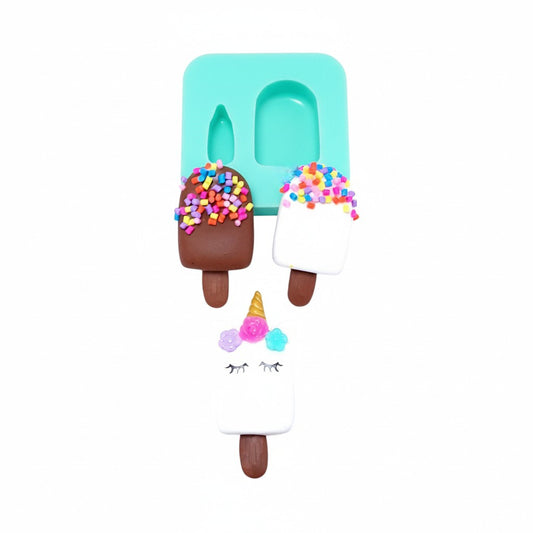 Popsicle Ice Cream Multi-Project Silicone Mold MS541 for Minis Cake Resin Fondant