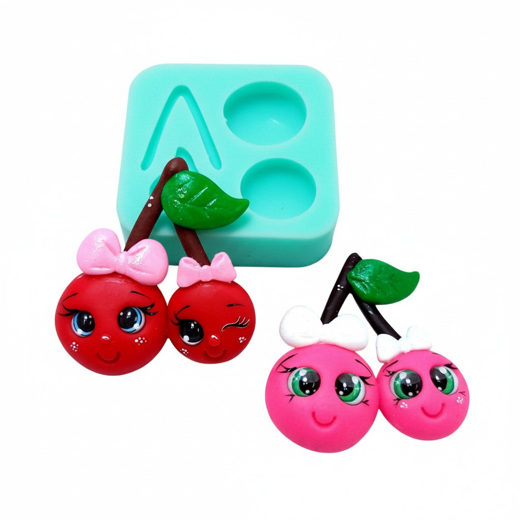 Cherries Best Friends Silicone Mold for Cute Cake Decorating and Craft Projects