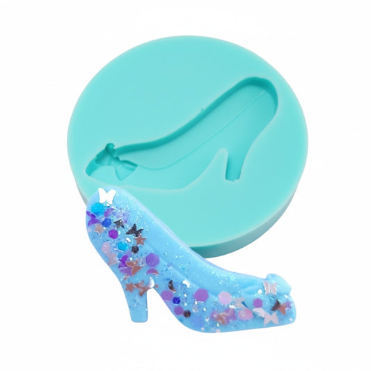 Cinderella Glass Shoe Silicone Mold for Miniatures, Fondant, Resin, Clay Projects