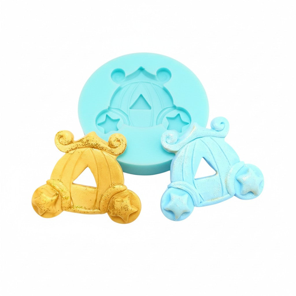 Princess Carriage Silicone Mold for Cake Decorating Resin Clay Fondant Crafts MS622