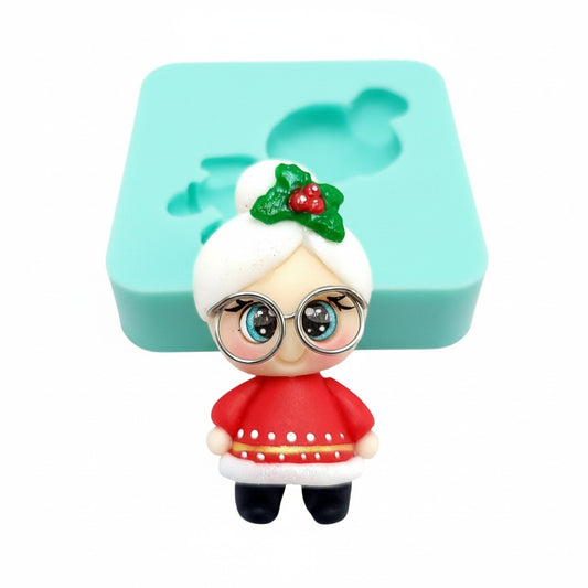 Mrs Claus Mama Santa Silicone Mold for Miniatures Cake Resin Crafts