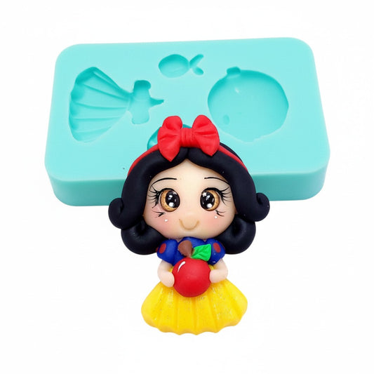 Snow White Princess Multi Project Silicone Mold MS690 for Cake Resin Miniatures