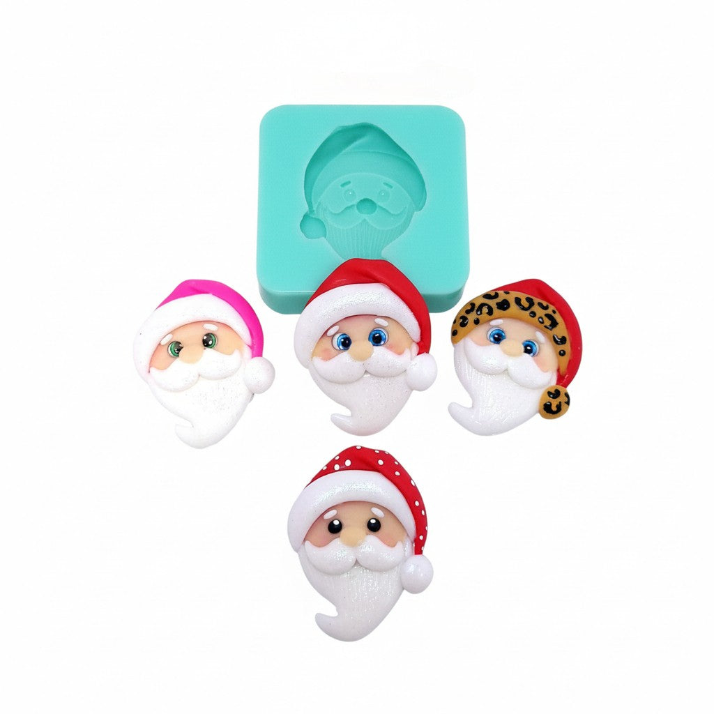 Santa Face Silicone Mold for Fondant Resin Clay Jewelry Cupcake Decorations